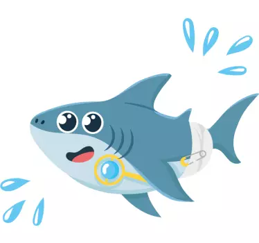 Tee-shirt enfant aventure de requin mignon - TenStickers
