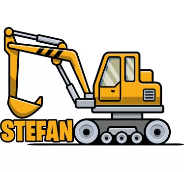 Tee-shirt enfant vêtement personnalisé excavateur - TenStickers