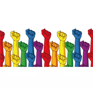T-shirts coup de poing coloré - TenStickers
