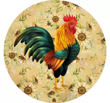 T-shirts affichage de coq coloré - TenStickers