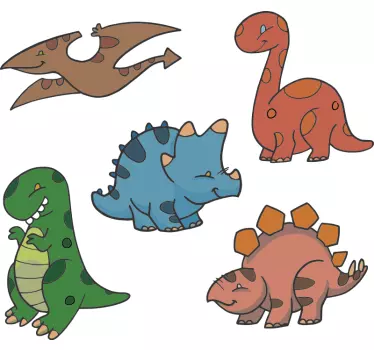 Tee-shirt enfant illustrations de dinosaures mignons - TenStickers