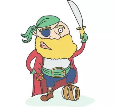 T-shirts personnage de pirate espiègle - TenStickers