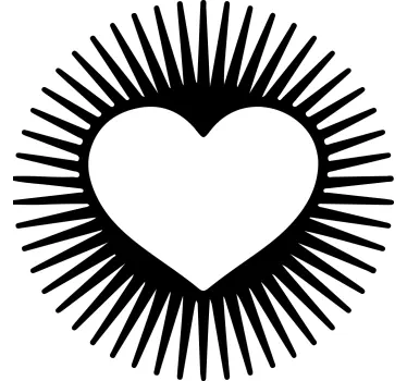 T-shirts cœur rayonnant d'amour - TenStickers