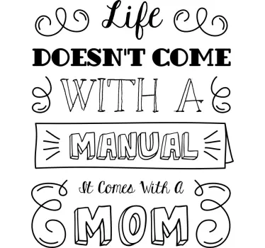 Tee-shirt personnalisé la vie vient avec maman - TenStickers
