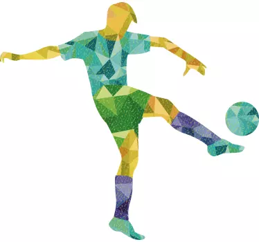 Tee-shirt enfant joueur de football coloré - TenStickers