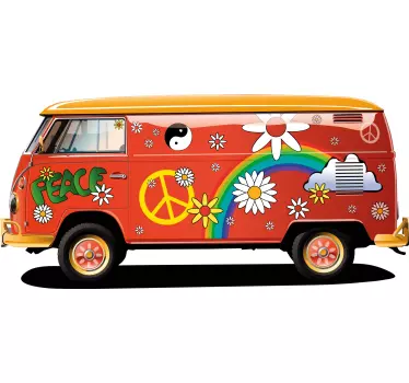T-shirt fourgon hippie rétro - TenStickers