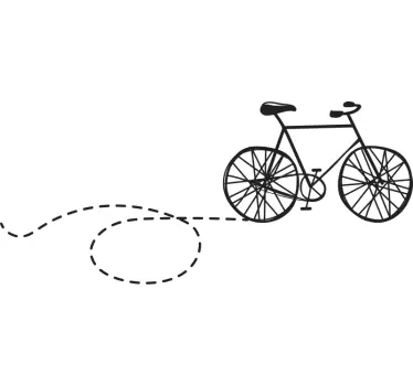 T-shirts contour de vélo amusant - TenStickers