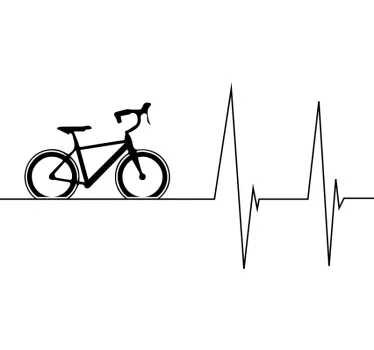 T-shirts passion de cyclisme au coeur - TenStickers