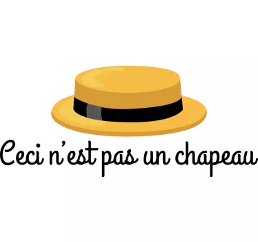 T-shirts phrase du chapeau jaune - TenStickers