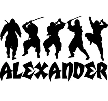 T-shirts silhouettes de ninja en action - TenStickers