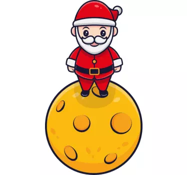Tee-shirt enfant père noël sur la lune - TenStickers