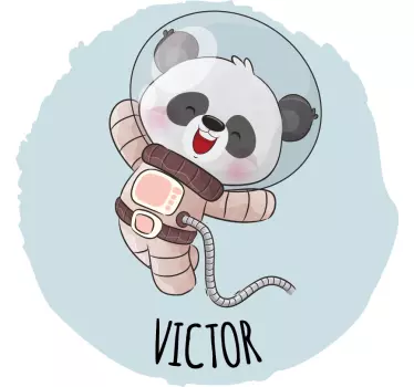 Tee shirt bebe Panda mignon pour garçon avec nom - TenStickers