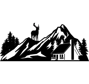 T-shirts paysage de grande montagne - TenStickers