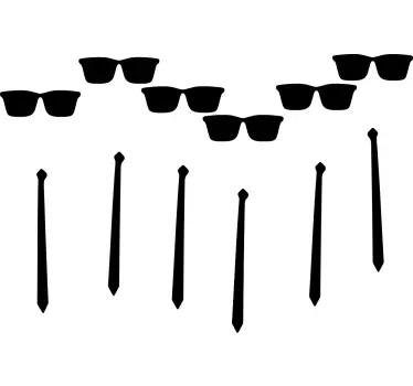 T-shirts lunettes de soleil et cravates - TenStickers