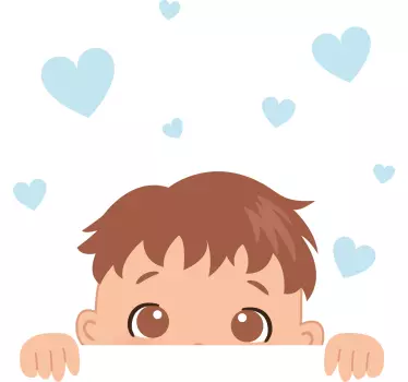 Tee-shirt enfant joli enfant avec des cœurs - TenStickers