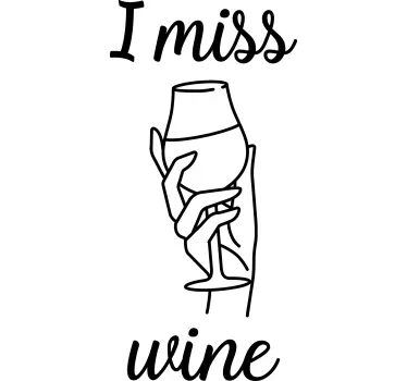 T-shirts j'ai soif de vin main - TenStickers
