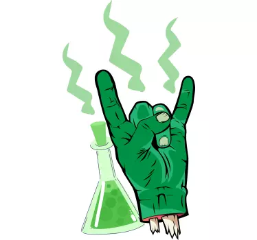 T-shirts main de laboratoire verte - TenStickers