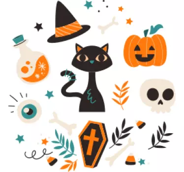 Tee-shirt enfant costume de chat halloween - TenStickers