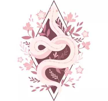 T-shirts arrangement floral serpent - TenStickers