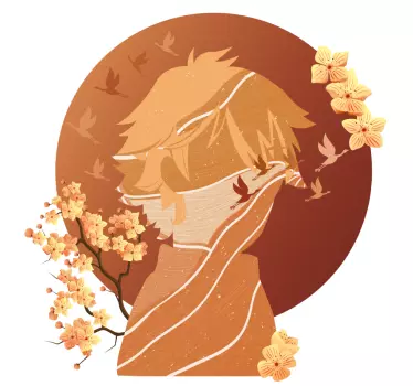 T-shirts silhouette florale Élégante - TenStickers