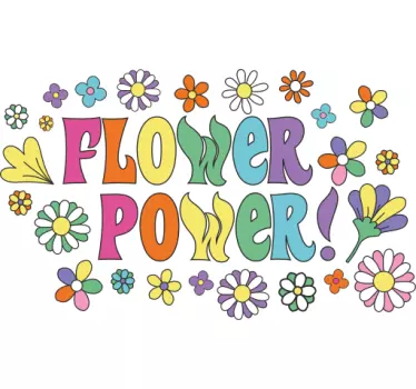 T-shirts typographie flower power - TenStickers