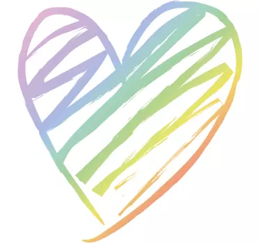 T-shirts design de cœur multicolore - TenStickers