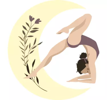 T-shirts pose de yoga sur la lune - TenStickers