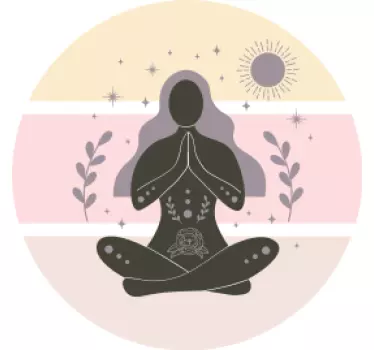 T-shirts silhouette de femme méditative - TenStickers