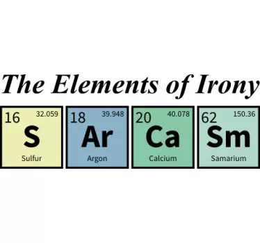 T-shirts les Éléments de l'ironie - TenStickers