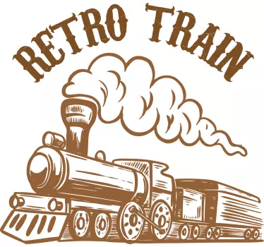 T-shirt à imprimé vintage train voyages - TenStickers