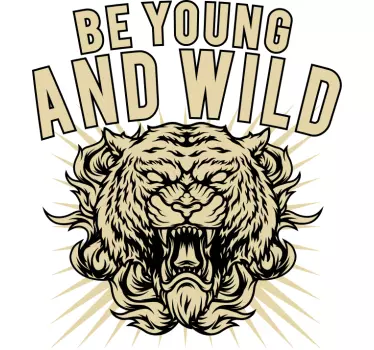 T-shirts graphique lion audacieux - TenStickers