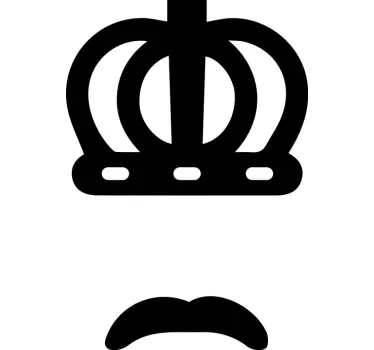 T-shirts couronne et moustache graphique - TenStickers