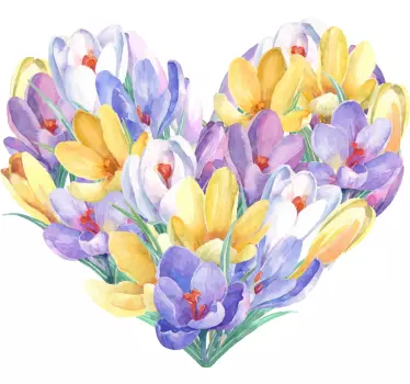 T-shirts coeur floral de tulipe - TenStickers