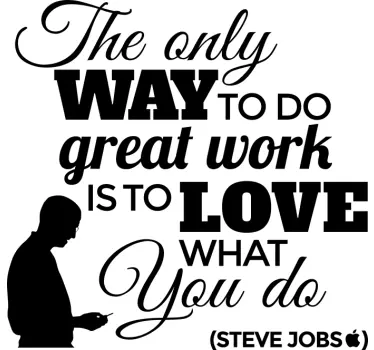 Aime ce que tu fais t-shirt "steve jobs" - TenStickers