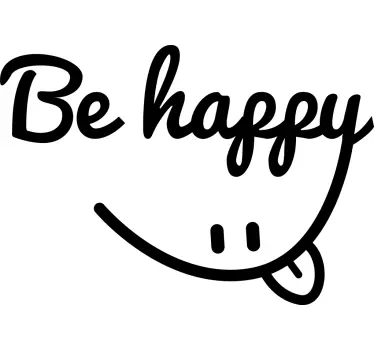 T-shirts citation sourire soyez heureux - TenStickers