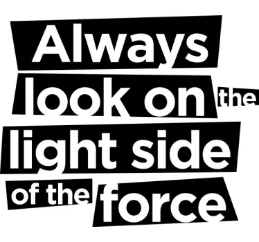 Tee-shirt "regarde du côté lumineux de la force" - TenStickers