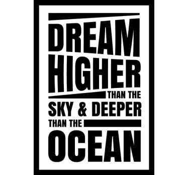 T-shirts citation inspirante rêvez plus haut - TenStickers