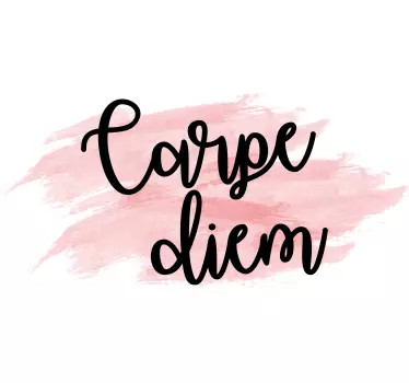 T-shirts carme diem avec aquarelle rose - TenStickers