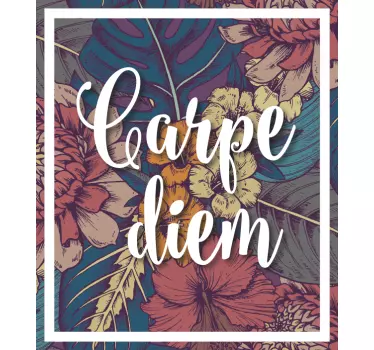 T-shirts carpe diem design floral - TenStickers