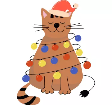 T-shirts chat mignon noël - TenStickers