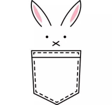 T-shirts design de poche lapin - TenStickers
