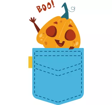 Tee-shirt enfant citrouille de poche boo - TenStickers
