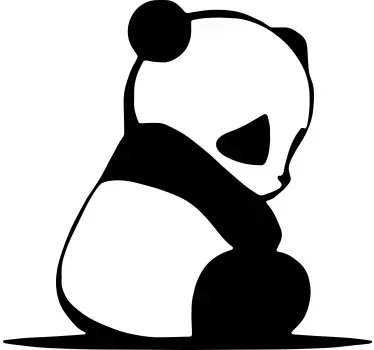 T-shirts art de la silhouette de panda - TenStickers