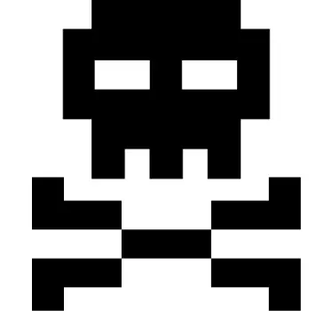 T-shirts design de crâne pixélisé - TenStickers
