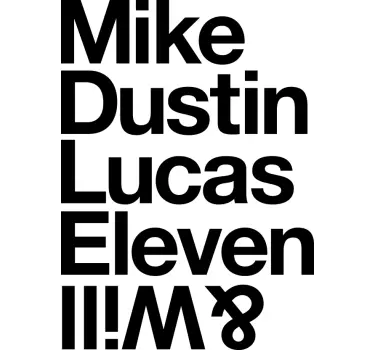 T-shirts arrangement vertical des noms - TenStickers