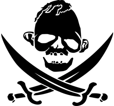 T-shirts crâne de pirate effrayant - TenStickers