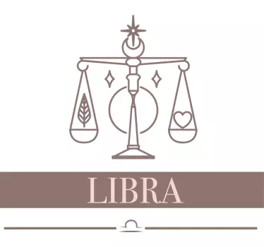 T-shirts symbole de la balance du zodiaque - TenStickers