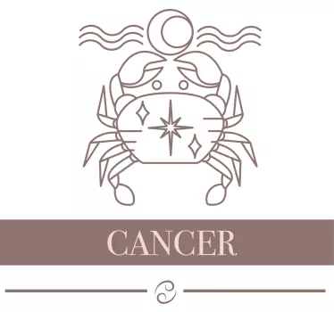 T-shirts cancer du zodiaque crabe - TenStickers