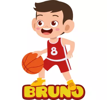 Tee-shirt enfant joueur de basket enthousiaste - TenStickers