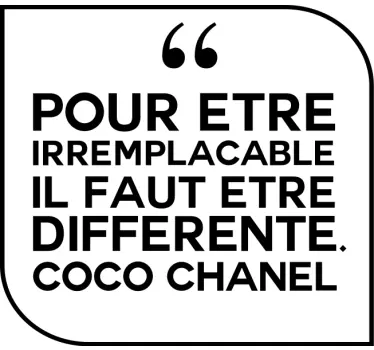 Tee shirt chanel citation inspirante - TenStickers